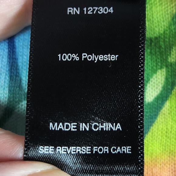 Ali Miles Womens 2X Butterfly Dragonfly Print 3/4 Sleeve Top Multicolor A15324TW - Picture 4 of 8